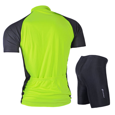 Nuckily NJ601 NS355 Half Jersey And Shorts Set - Green - Cyclop.in