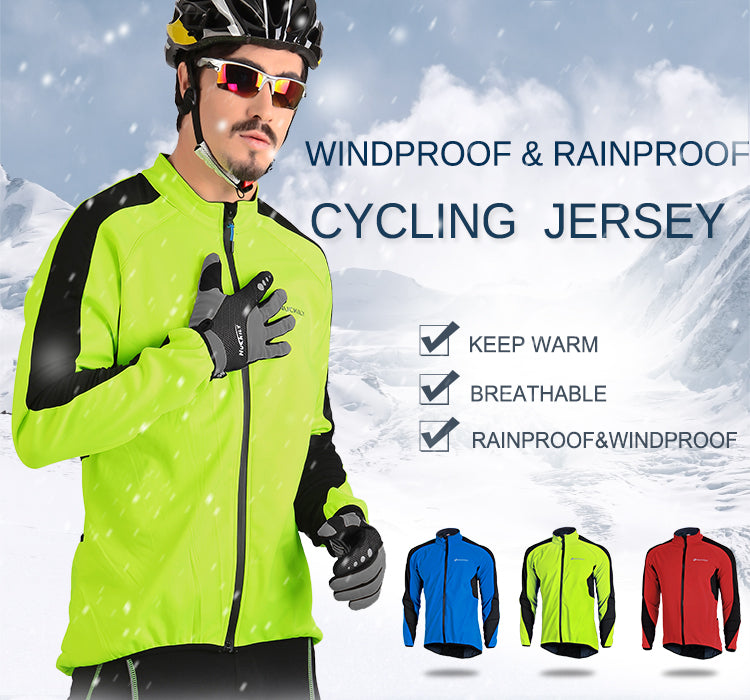 Nuckily NJ604 Men's High Quality Fleece Winter Cycling Jacket - Cyclop.in