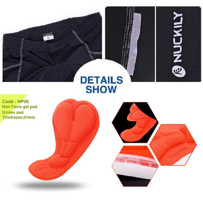 Nuckily NS361 Gel Padded Cycling Shorts - Cyclop.in