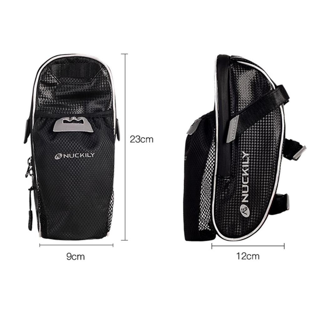 Nuckily MC-PL02 Black Bicycle Saddle Bag for Mobile Phone and Accessories - Cyclop.in