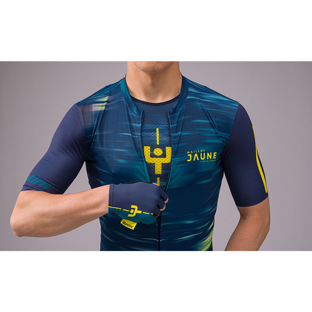 Santini Tour De France Maillot Jaune Baselayer - Print - Cyclop.in