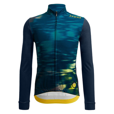 Santini Tour De France LM Jaune Long Sleeve Jersey - Print - Cyclop.in