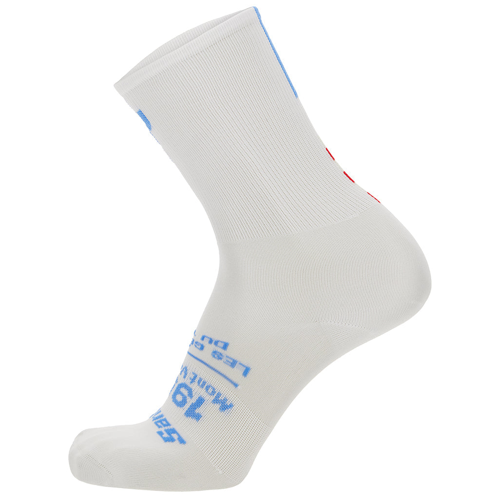 Santini TDF Le Maillot Jaune Mount Ventoux Socks - White - Cyclop.in