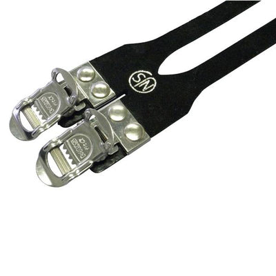 MKS Track Toe-Clip Belt 2 Buckle Made of Suede Black NJS Approved - Cyclop.in