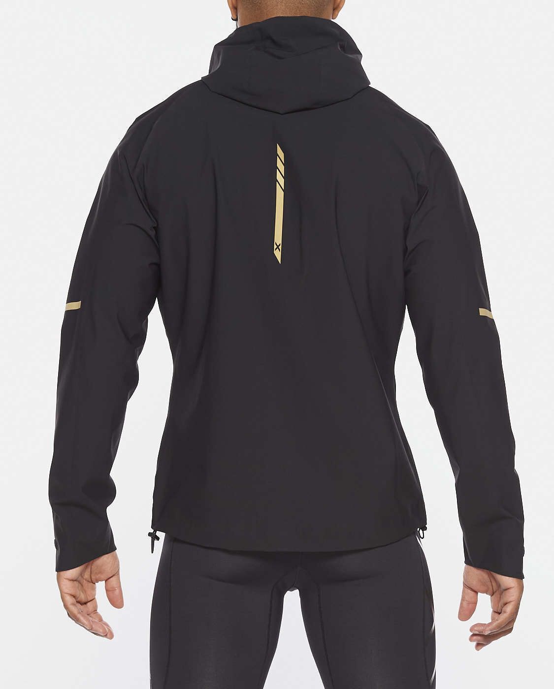 2XU GHST WP Reflective Jacket - Black/Gold - Cyclop.in