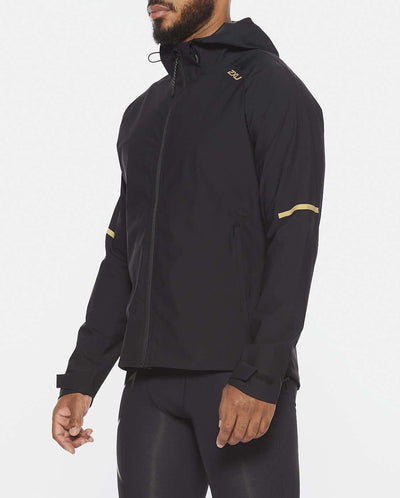 2XU GHST WP Reflective Jacket - Black/Gold - Cyclop.in