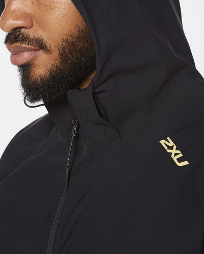 2XU GHST WP Reflective Jacket - Black/Gold - Cyclop.in