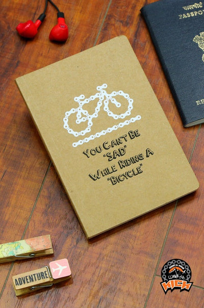 A5 Cycle Inspired Kraft Paper Notebook - Cyclop.in