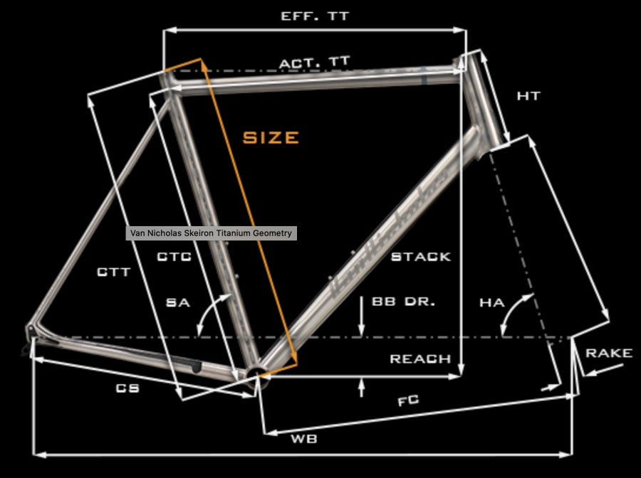 Van Nicholas Skeiron Titanium Road Disc Frameset - Cyclop.in