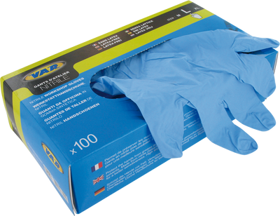 VAR Box of 100 Nitrile Mechanic Technician Gloves - Cyclop.in