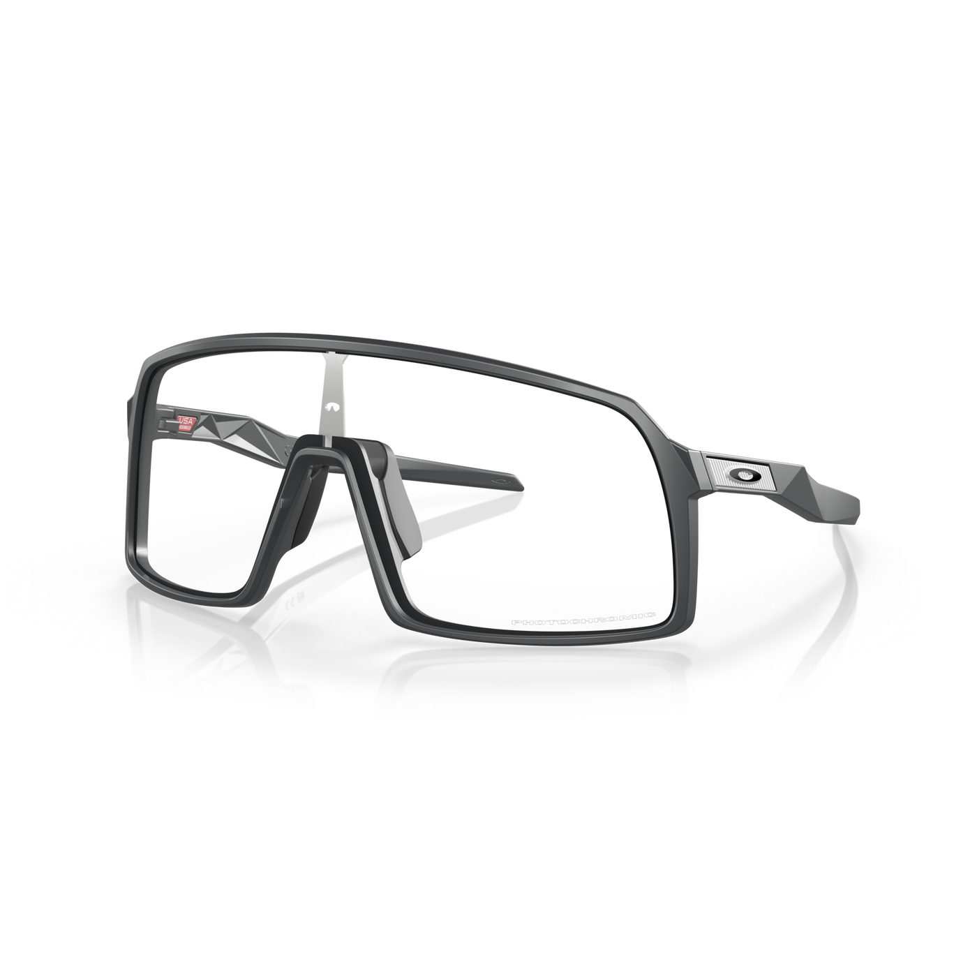 Oakley Sutro Matte Clear To Black Iridium Photochromic Lenses Matte Carbon Frame - Cyclop.in