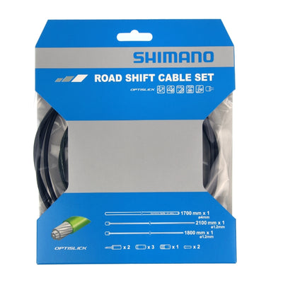 Shimano Gear Shifting Cable Set (Optislick) - Black - Cyclop.in