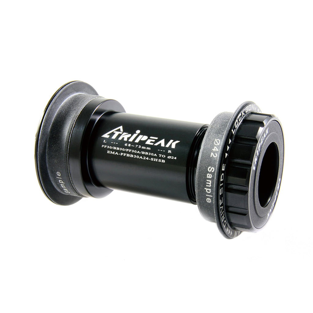 Tripeak 4-in-1 Twist Fit Bottom Bracket, BB30/BB30A/PF30/PF30A, Shimano - Black - Cyclop.in