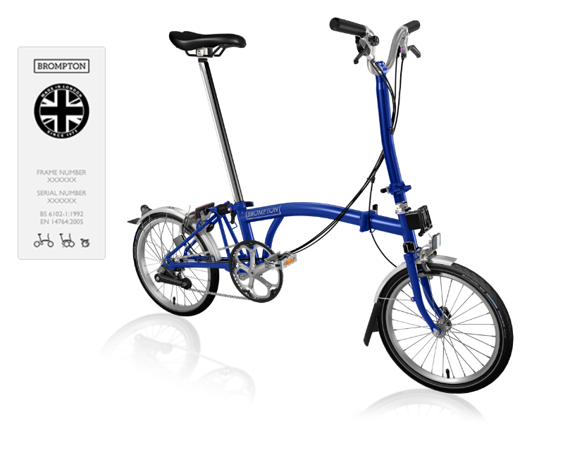Folded top brompton dimensions