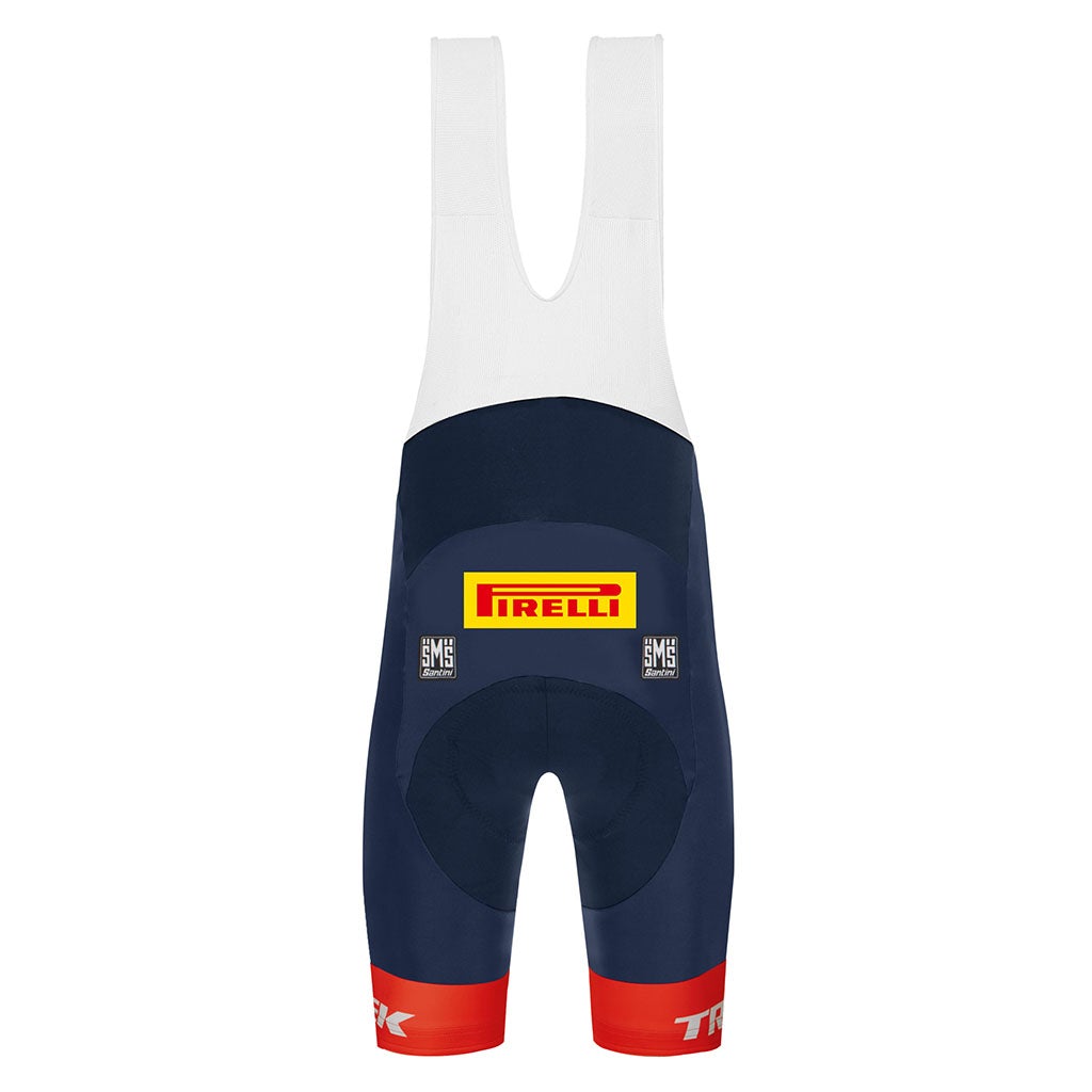 Santini Trek-Segafredo Fanline Bibshorts - Nautica Blue - Cyclop.in