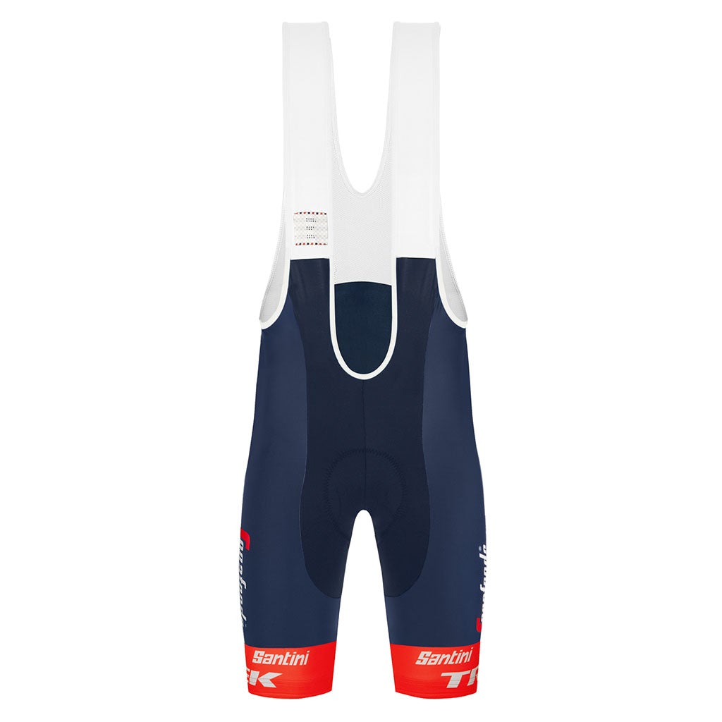 Santini Trek-Segafredo Fanline Bibshorts - Nautica Blue - Cyclop.in