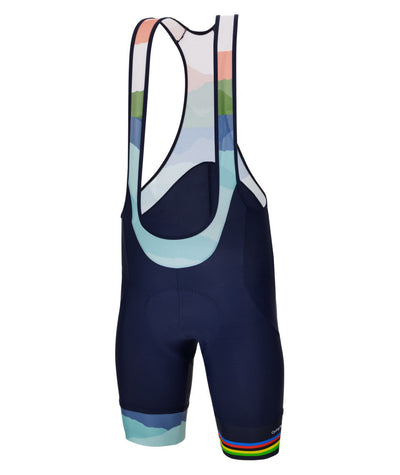 Santini 2023 UCI Cycling World Championships Cloudscape Bib Shorts - Blue - Cyclop.in