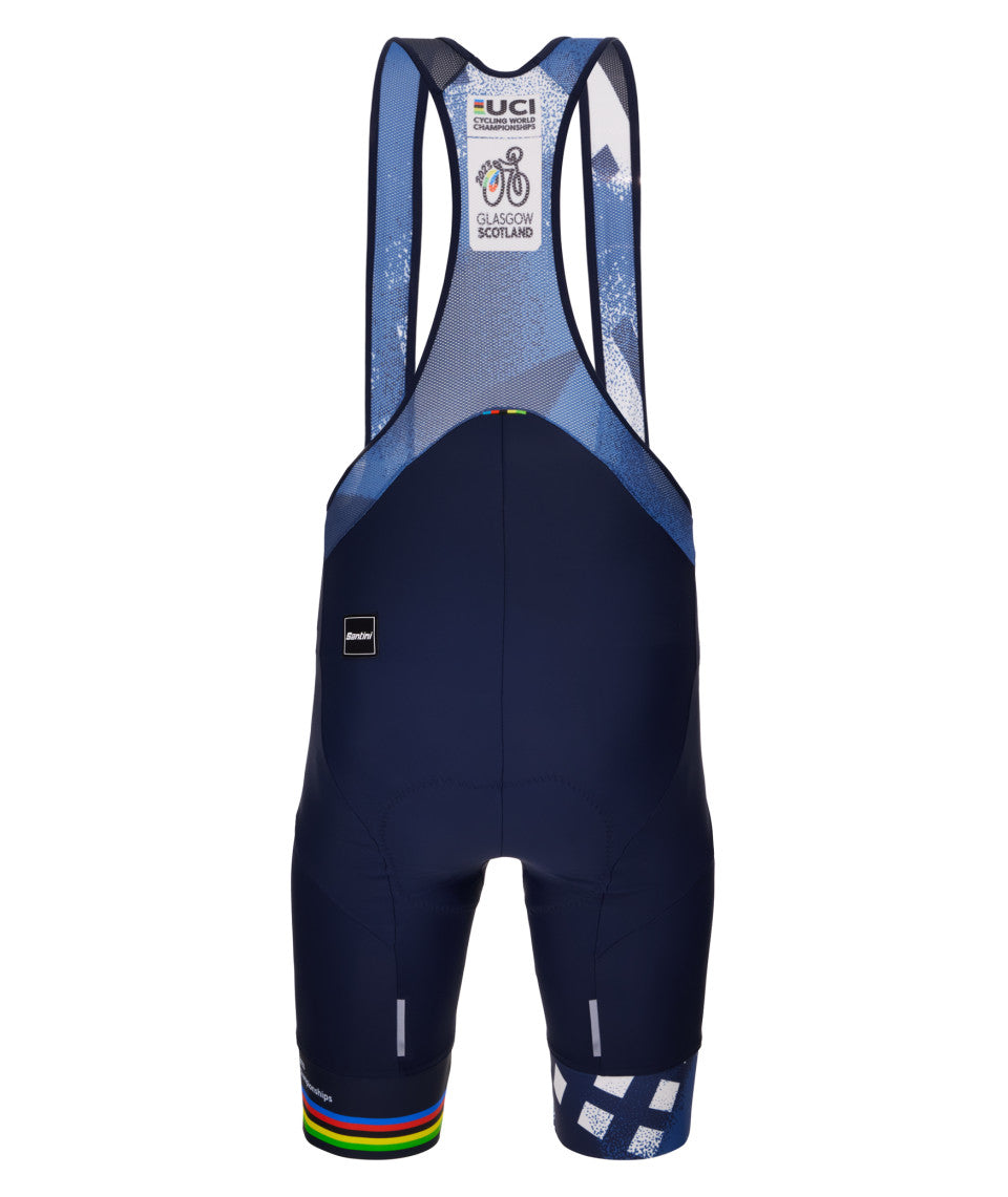 Santini 2023 UCI Cycling World Championships City Grid Bib Shorts - Navy Blue - Cyclop.in