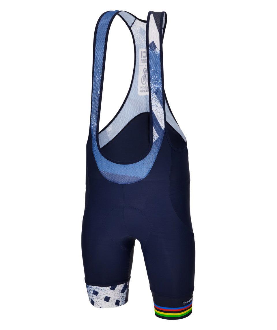 Santini 2023 UCI Cycling World Championships City Grid Bib Shorts - Navy Blue - Cyclop.in