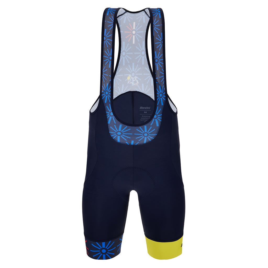 Santini TDF Trionfo 2023 Bibshorts - Blue - Cyclop.in