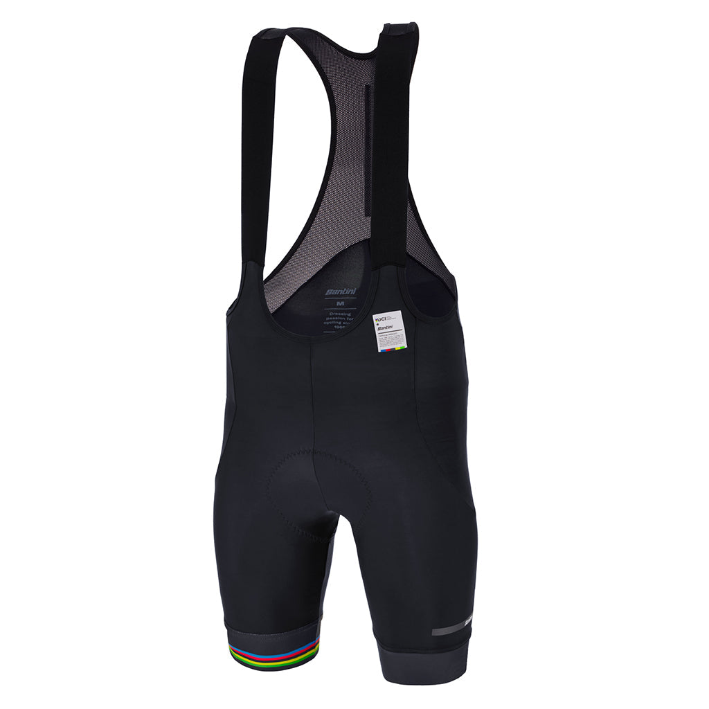 Santini UCI World Champion Bibshorts - Black - Cyclop.in