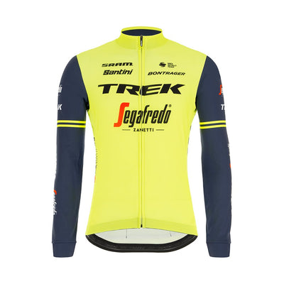 Santini Trek-Segafedo Fan Line Long Sleeve Jersey - Fluo Green - Cyclop.in