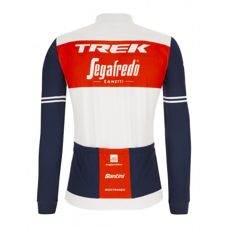 Santini Trek-Segafredo Fan Line Long Sleeve Jersey - Red - Cyclop.in