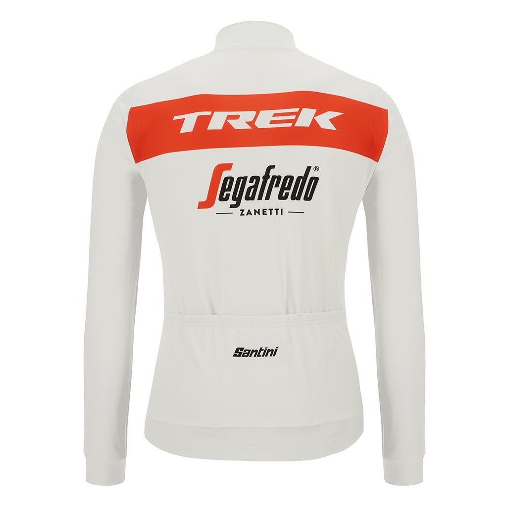 Santini Trek-Segafredo Long Sleeve Jersey - White/Red - Cyclop.in