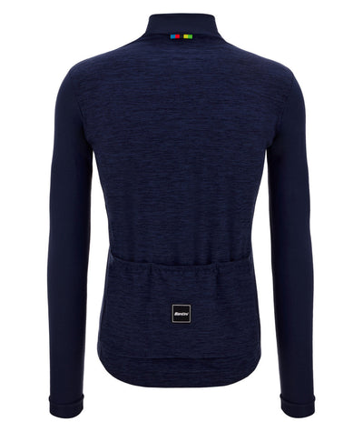 Santini UCI Official Pure Long Sleeve Jersey - Navy Blue - Cyclop.in