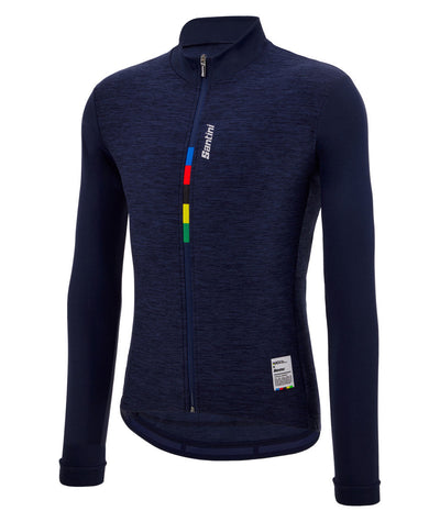 Santini UCI Official Pure Long Sleeve Jersey - Navy Blue - Cyclop.in