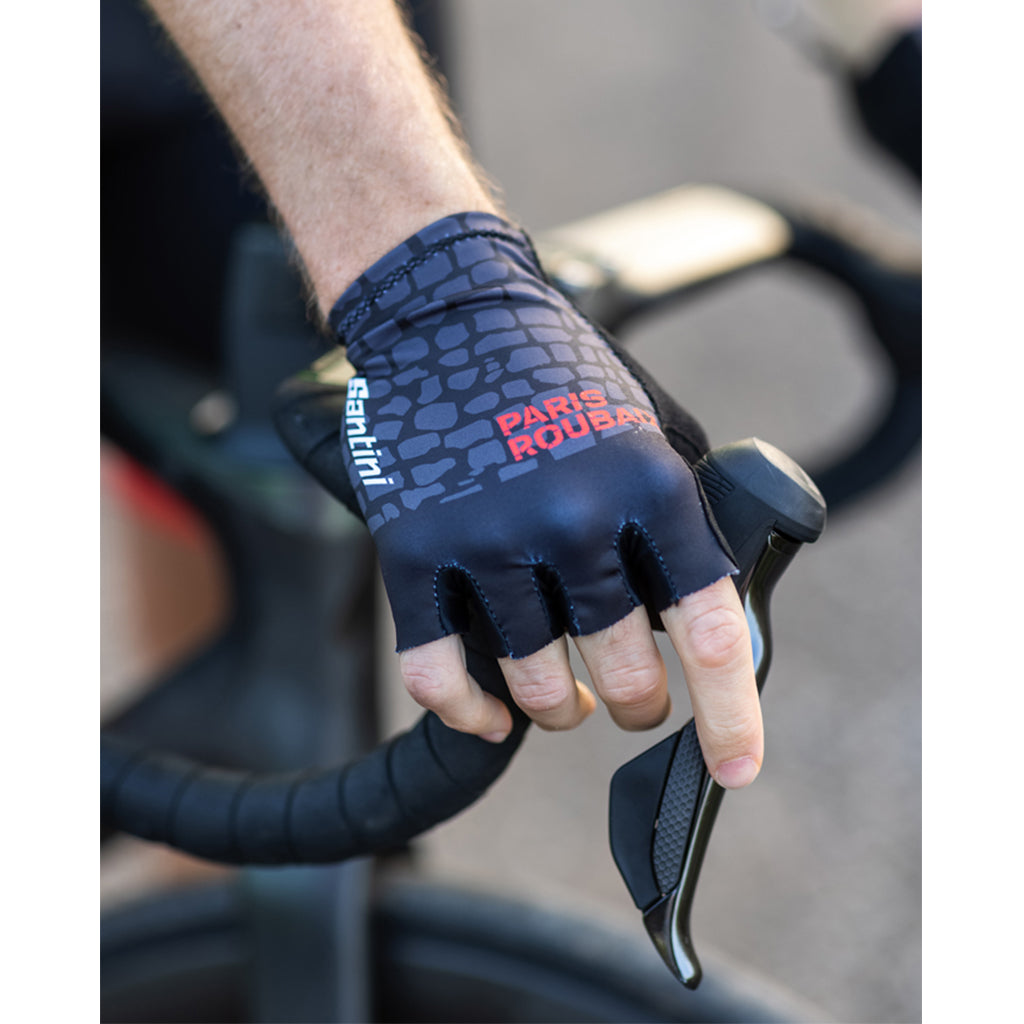 Santini TDF Paris Roubaix Gloves - Print - Cyclop.in