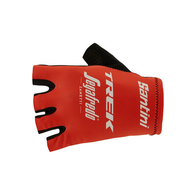 Santini Trek-Segafredo Gloves - Red - Cyclop.in