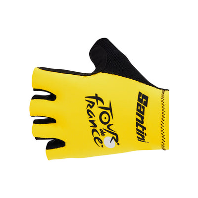 Santini TDF Overall Leader Gloves - Yellow - Cyclop.in