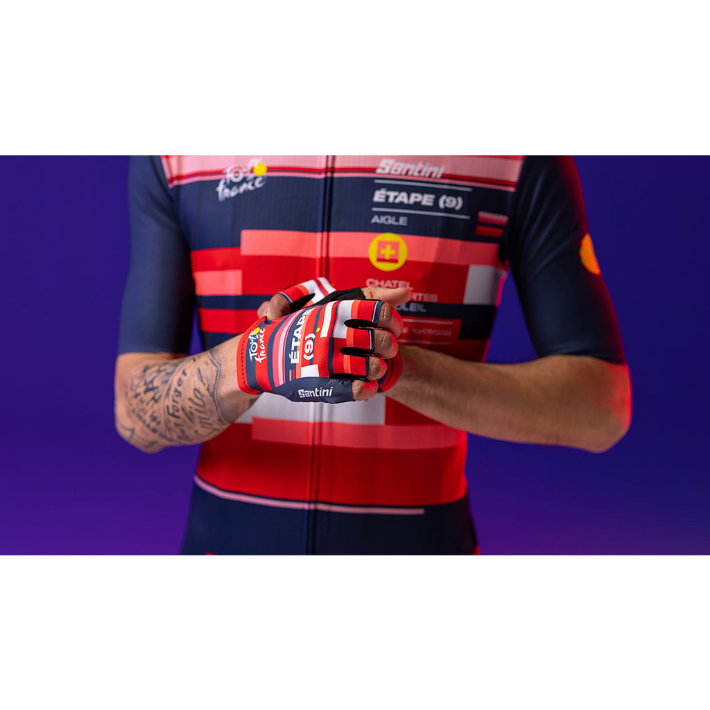 Santini TDF Aigle Gloves - Print - Cyclop.in