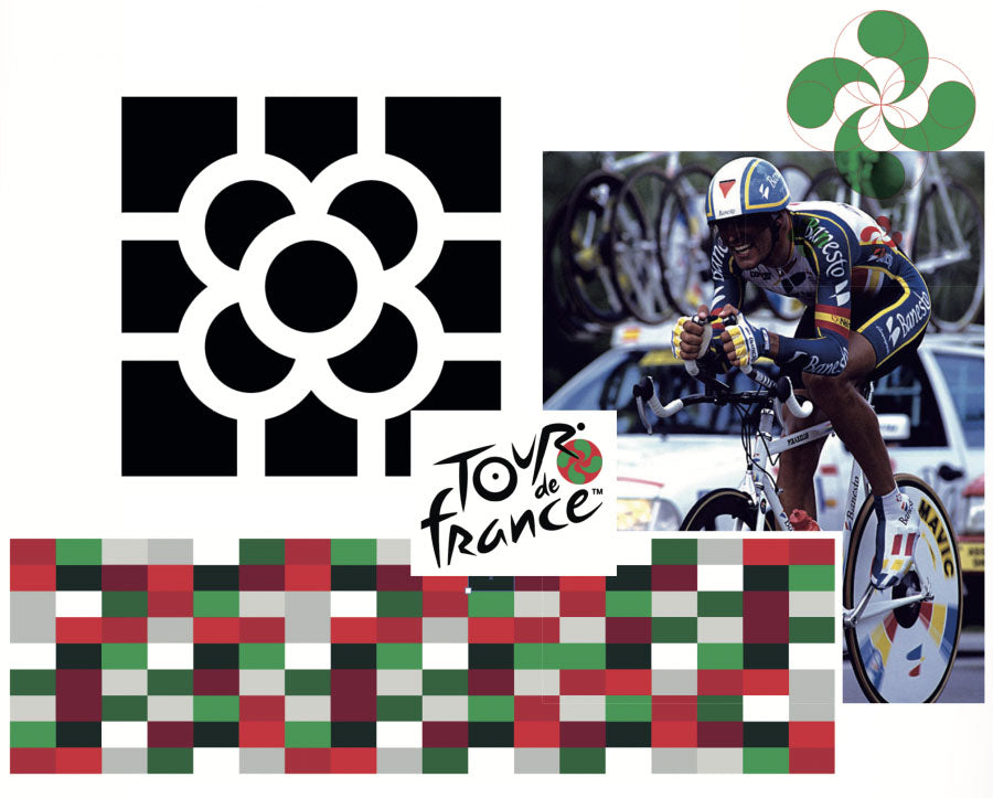 Santini TDF Grand Depart Pais Vasco Gloves -Print - Cyclop.in