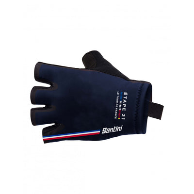 Santini Tour De France Trionfo Gloves - Nautica Blue - Cyclop.in