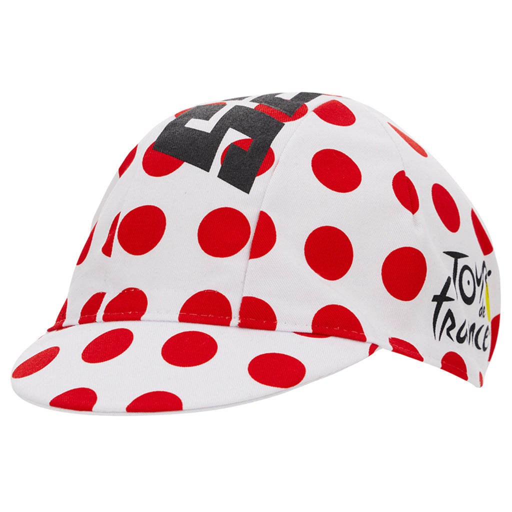 Santini TDF Kom Cycling Cap - Polka Dots - Cyclop.in