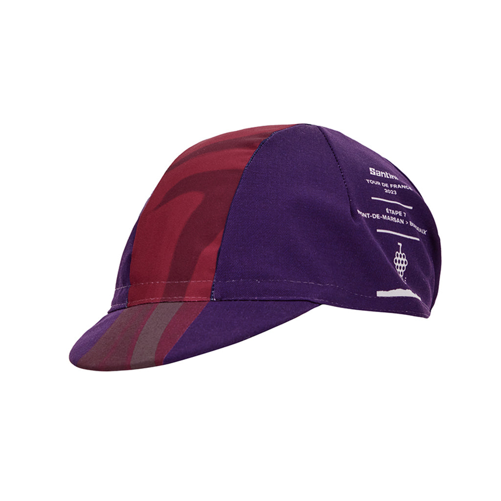 Santini TDF Bordeaux Cycling Cap - Print - Cyclop.in