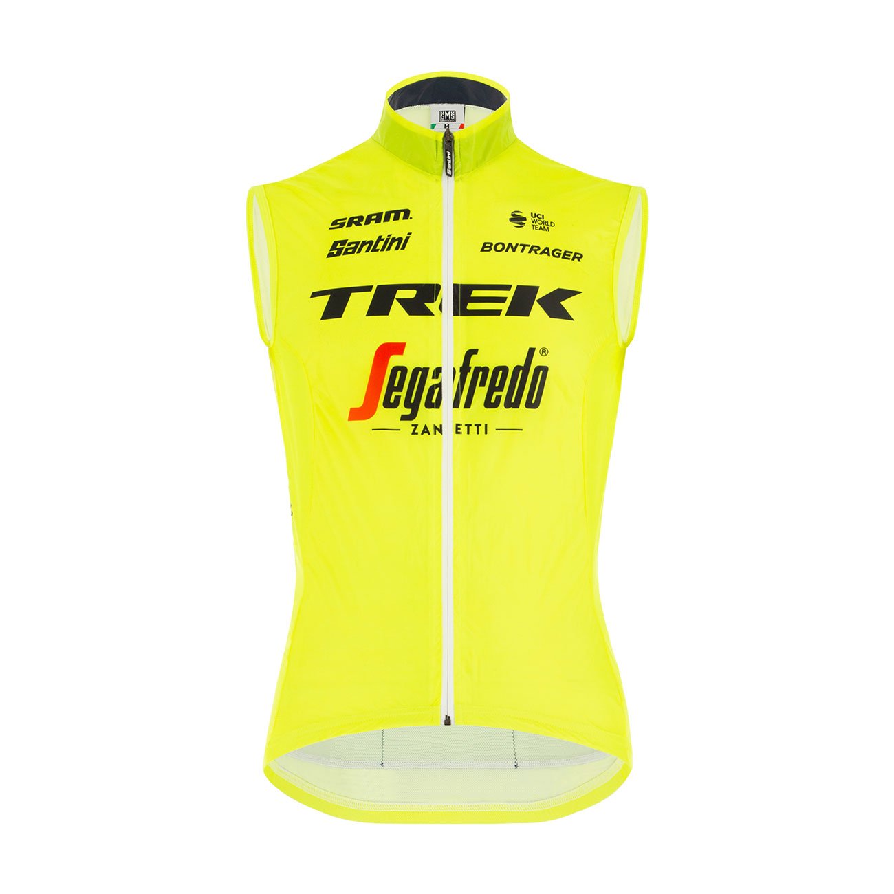 Santini Trek-Segafredo Gilet (Fluo Green) - Cyclop.in