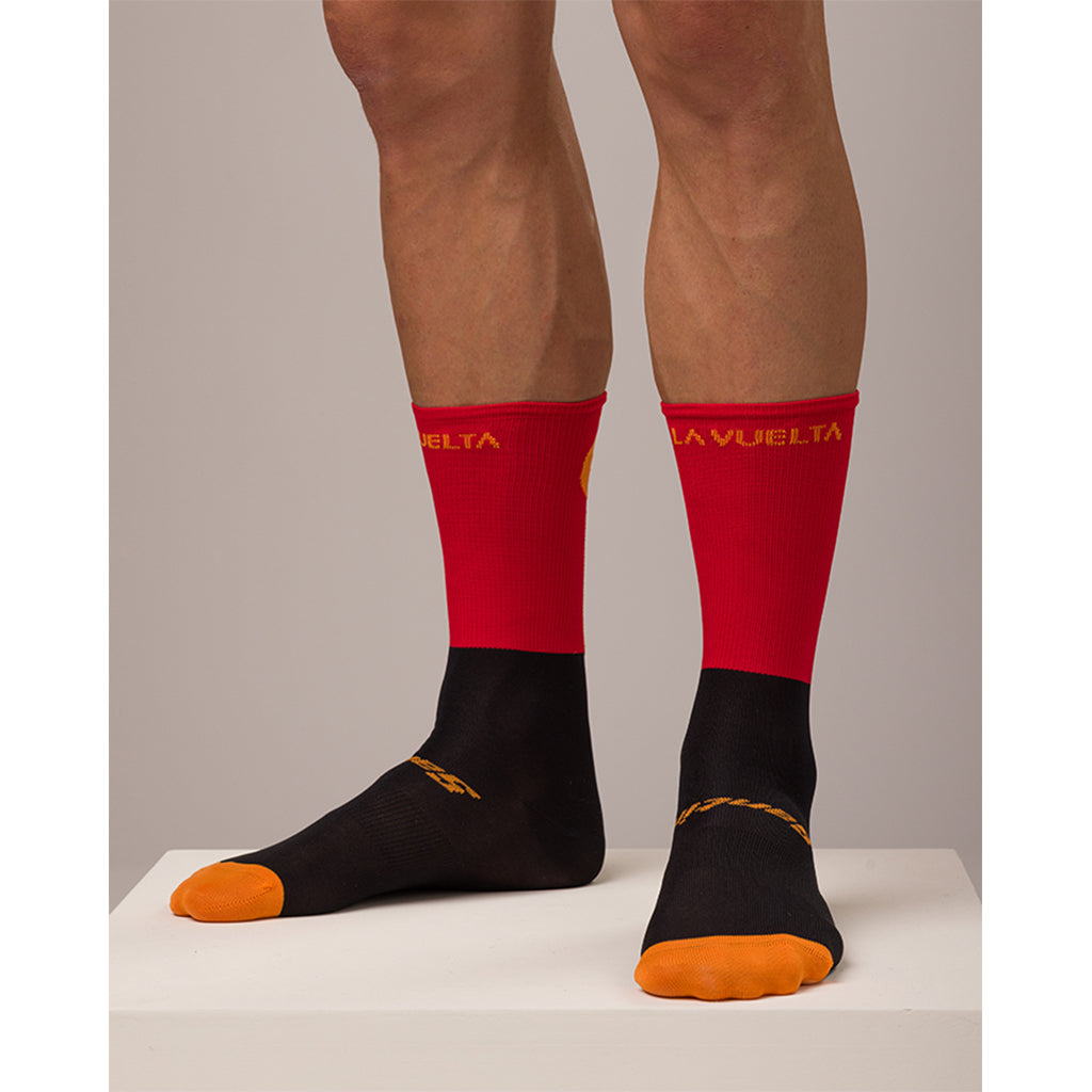 Santini La Vuelta Madrid Socks - Red - Cyclop.in