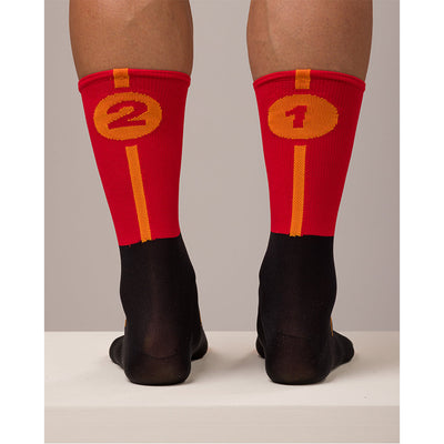 Santini La Vuelta Madrid Socks - Red - Cyclop.in