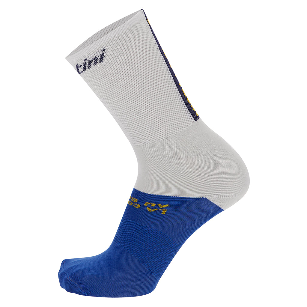 Santini TDF Paris Nice Socks - White - Cyclop.in