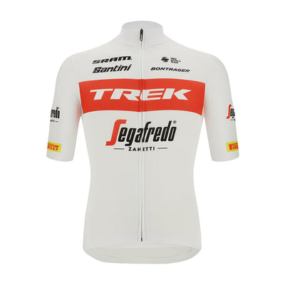 Santini Trek-Segafredo Fanline Jersey - White/Red - Cyclop.in