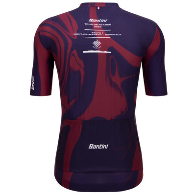 Santini TDF Bordeaux Jersey - Print - Cyclop.in