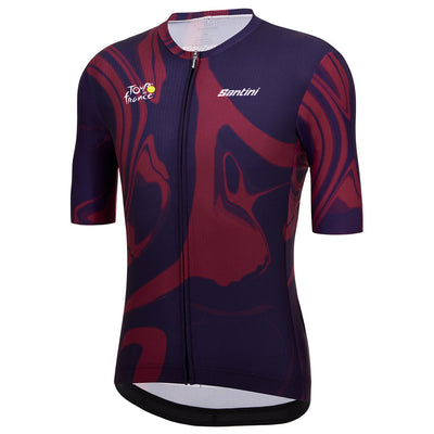 Santini TDF Bordeaux Jersey - Print - Cyclop.in