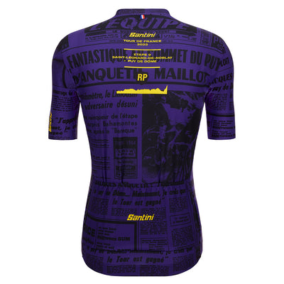 Santini TDF Puy De Dome Jersey - Print - Cyclop.in