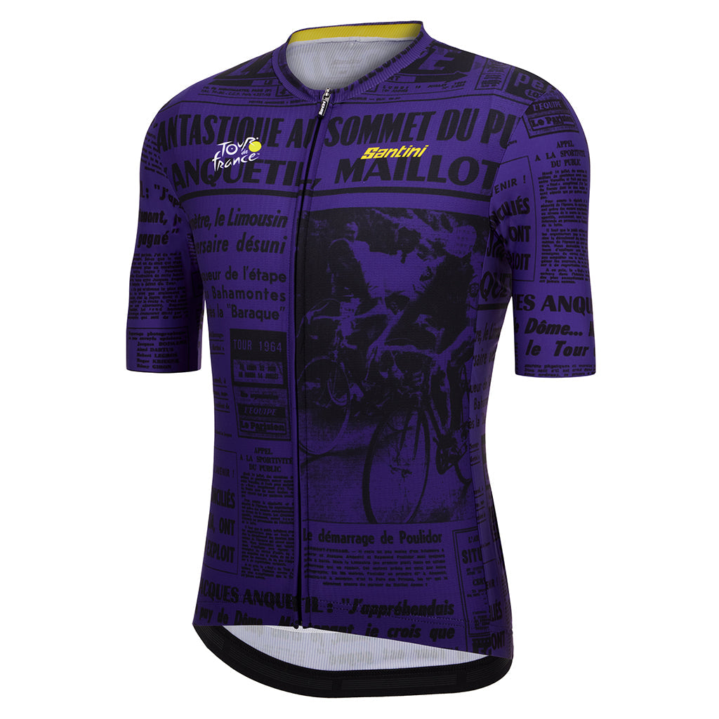 Santini TDF Puy De Dome Jersey - Print - Cyclop.in