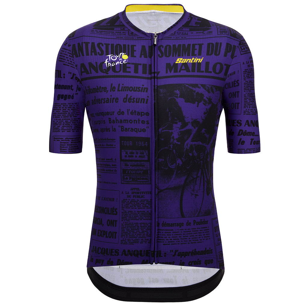 Santini TDF Puy De Dome Jersey - Print - Cyclop.in