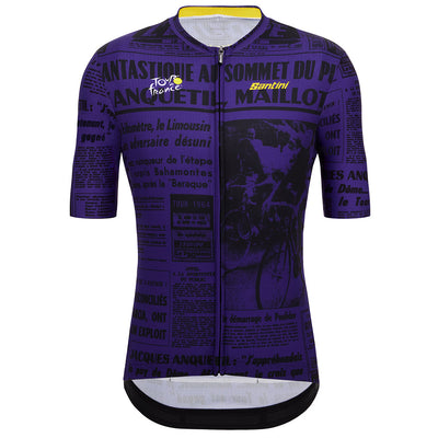 Santini TDF Puy De Dome Jersey - Print - Cyclop.in