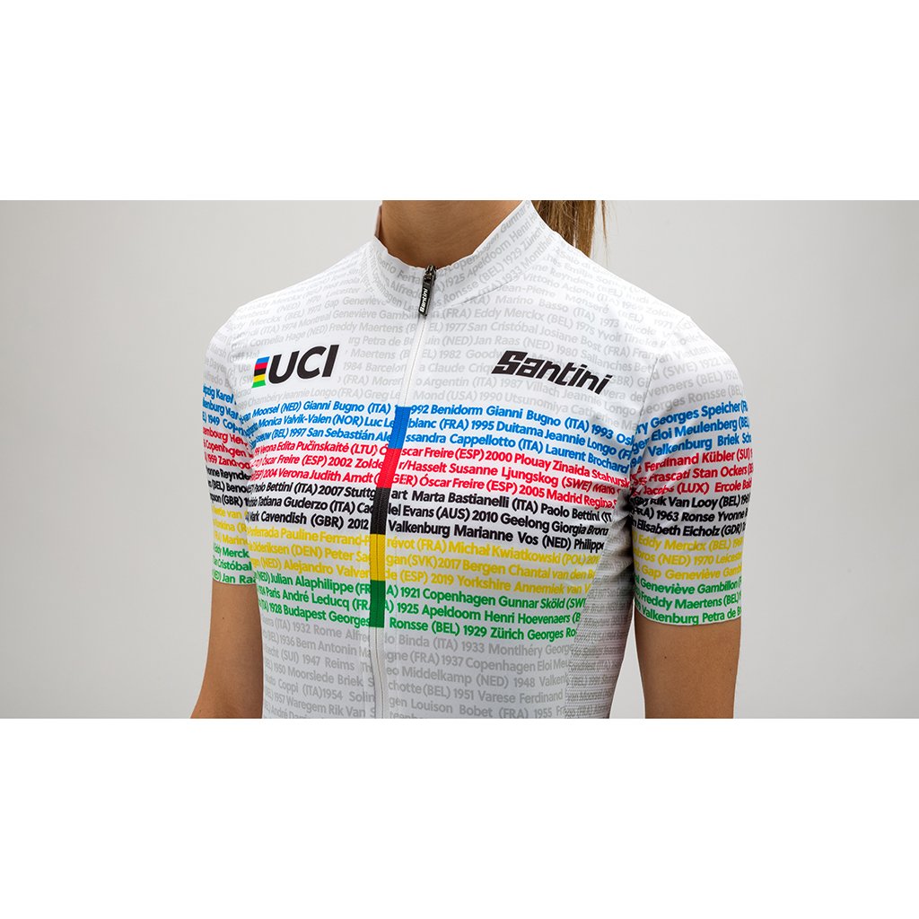 Santini Womens UCI Road 100 Champions Jersey - Print - Cyclop.in